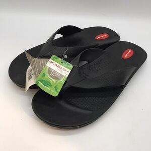 Okabashi Surf Sport Sandals Men's 12 (XXL) Black Comfy Arch Support Recycled USA